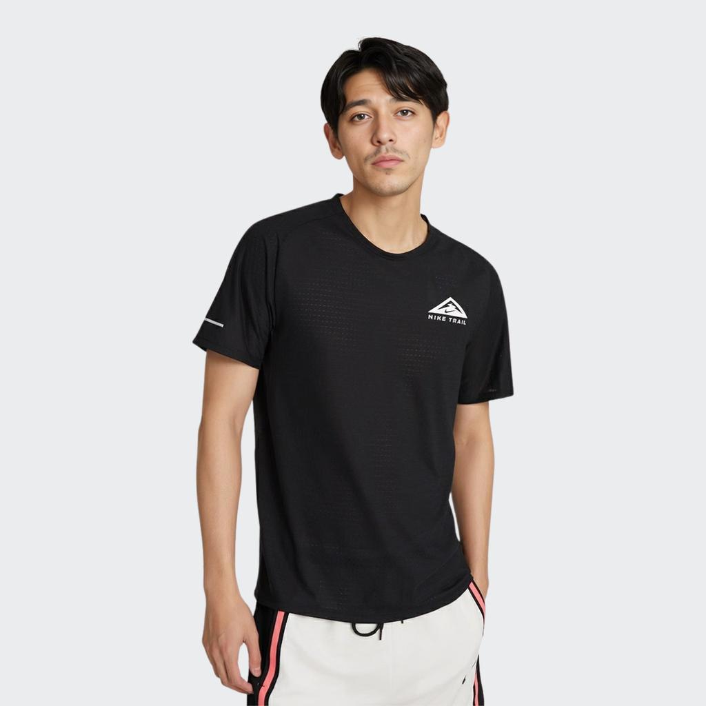 Nike Dri-FIT Letter Print Crew Neck Short Sleeve T-Shirt Men Tops Black DV9306-010