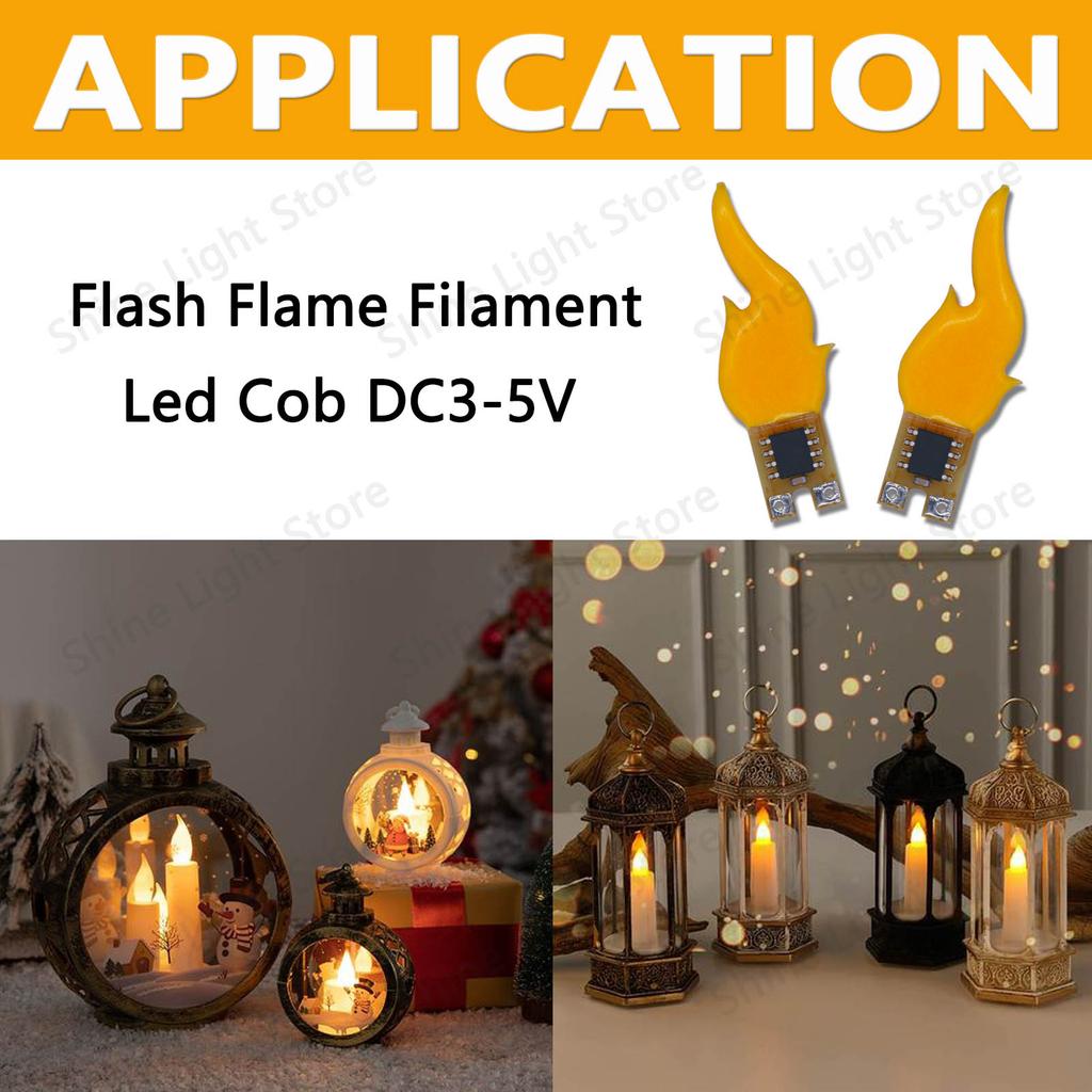 LED 3v Candle Flame Lamp Cob LED Light Bulb Diode Party Camping Decoration Home Light Bulb Accessories DIY LED Chip