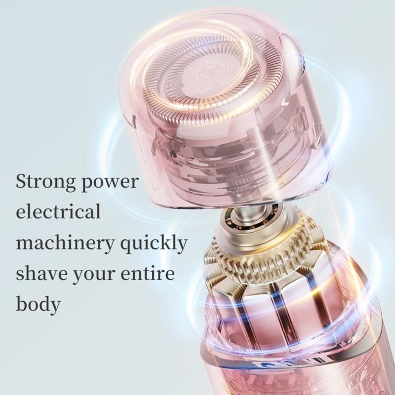 Quiet Motor Personal shavers with Rounded Ceramic Blades for Low Noise Full Body Grooming