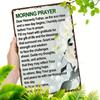 Morning Prayer Inspirational Quote Aluminum Sign, Pre-drilled Wall Decor for Home Office Cafe - Durable Moisture Resistant