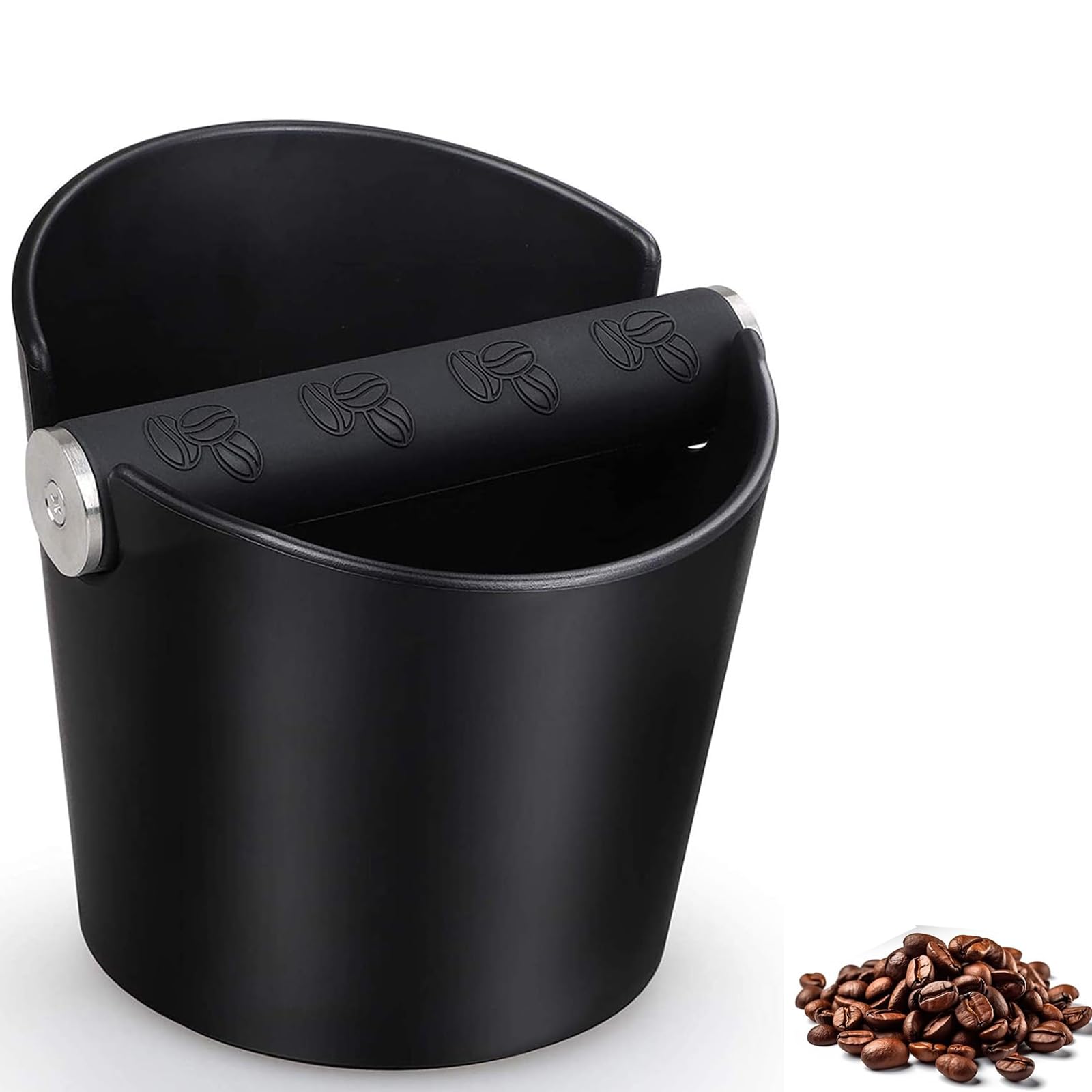 

TAMPURE Espresso Knock Box, a coffee tool for removing coffee grounds after brewing espresso, for commercial and home use, black