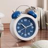 3/4.5In Twin Bell Alarm Clock Creative Desk Round Alarm Clocks Mute Mechanical With Night Lights Household Supplies Home Decor