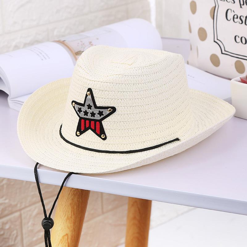 Children'S Straw Hat Summer Boy Denim Sun Hat Outdoor Sun Hat Tourist Attractions British Handsome