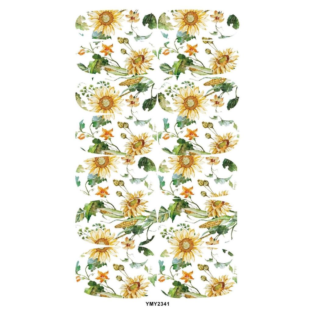 Sunflower Nail Stickers - Trendy Full-Set Decorative Stickers (YMY2340-2)