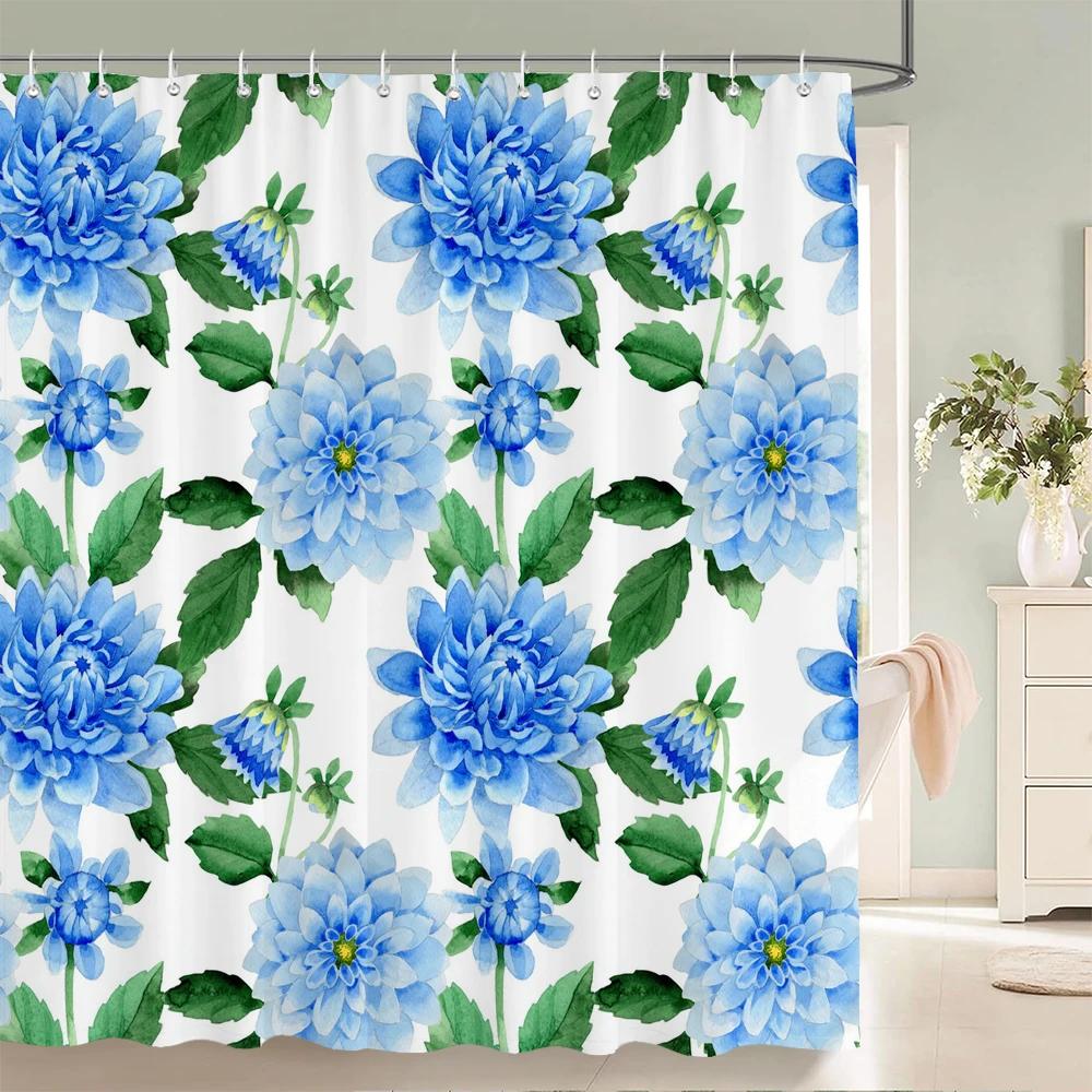 3D beautiful rose flowers printed bathroom curtain polyester waterproof with hooks home decor shower curtain bathroom screen