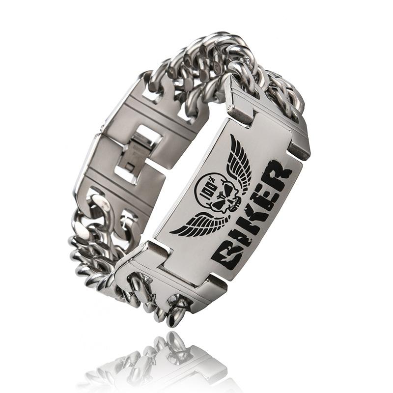 Hot Selling Men s Bracelet, European and American Skull Bracelet