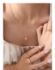 Gold-Plated Titanium Steel Cuban Chain Necklace with Freshwater Pearl Irregular Pendant.