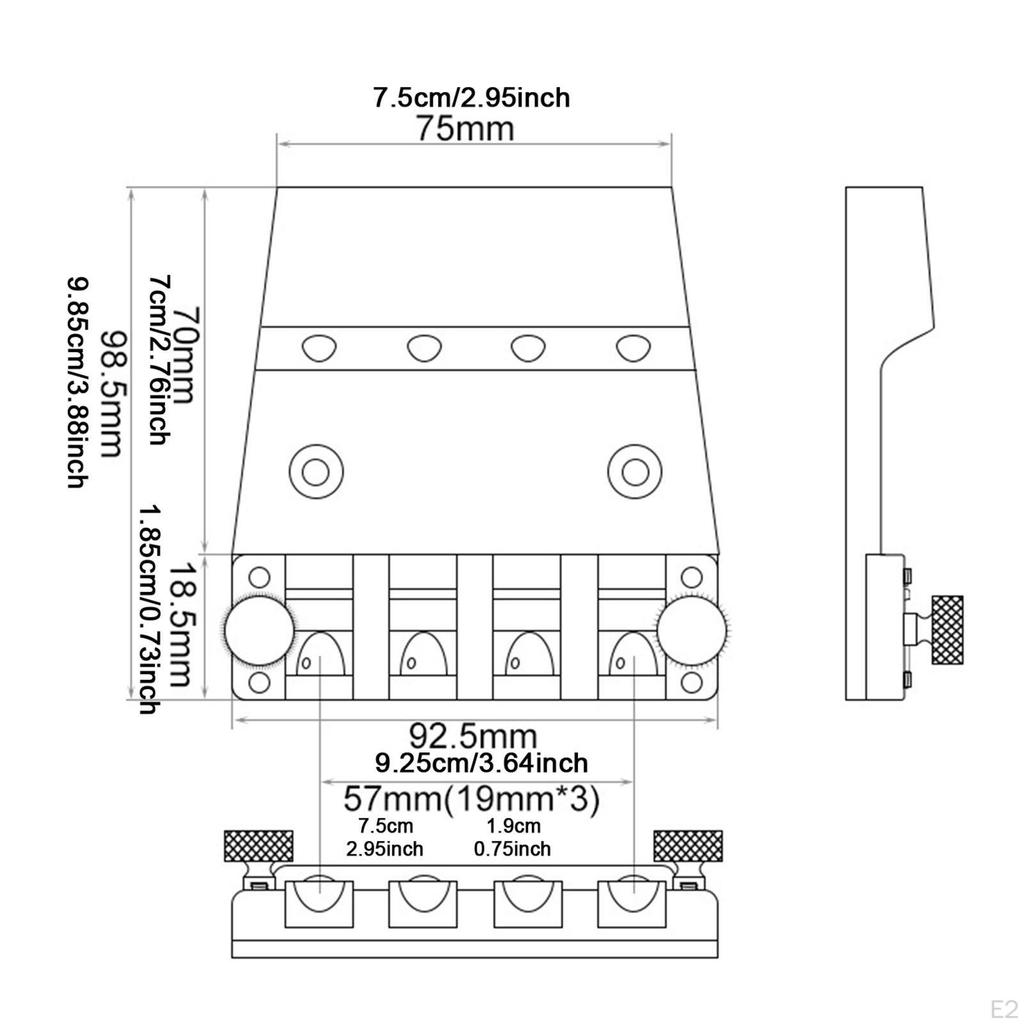 Guitars Bridge Fixed Replace Part Equipment Stylish Hardtail Sturdy Easy Installation
