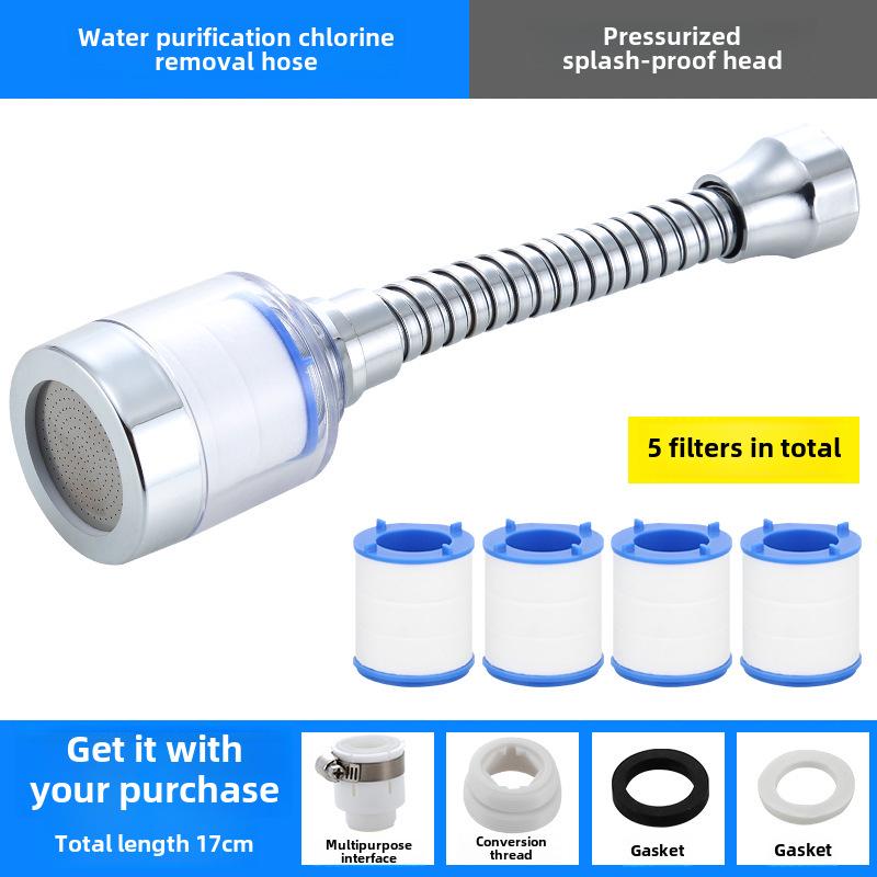 Water-Saving Kitchen Faucet Filter & Splash Head Extension