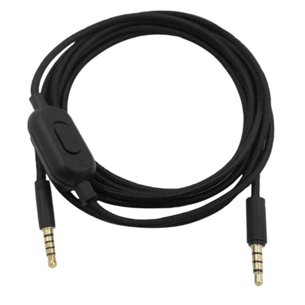 2m Audio Cord Line with Volume Controller and Mute Game Headphone Audio Cable Replacement for Logitech GPRO X G233 G433 Headset