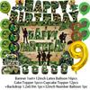 Militär Armee Thema Jungen Geburtstagsparty Dekorationen Camouflage Soldat Flugzeug Panzer Hintergrund Cartoon Luftballon Banner Kinderspielzeug Geschenk