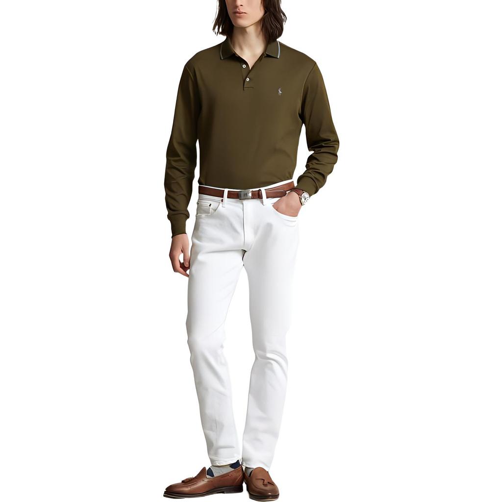 Polo Ralph Lauren FW22 Logo Print Polo Shirt Men tops Green MNPOKNI16822195-300