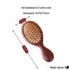 Pettine Massaggiante con Cuscinetto d'Aria in Sandalo Dorato - Pettine Retrò in Legno Massiccio per Capelli Lunghi da Donna