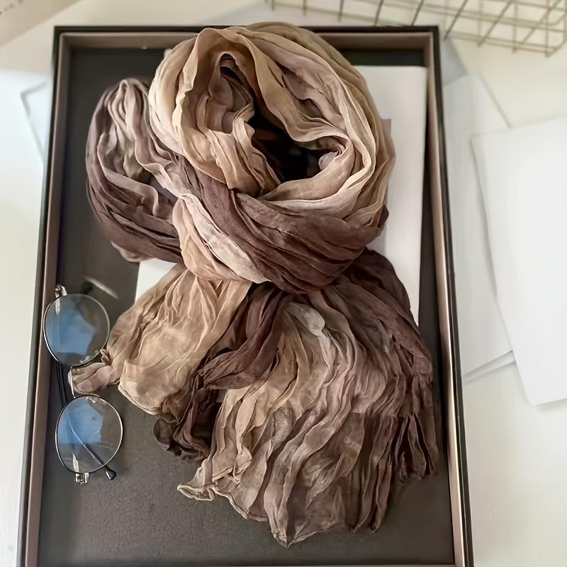 Elegant Pastel Pink & Mint Green Japanese Korean Style Scarf - Soft Drapey Lightweight Fabric, Neutral Beige & Lavender Tones, Versatile Head Wrap