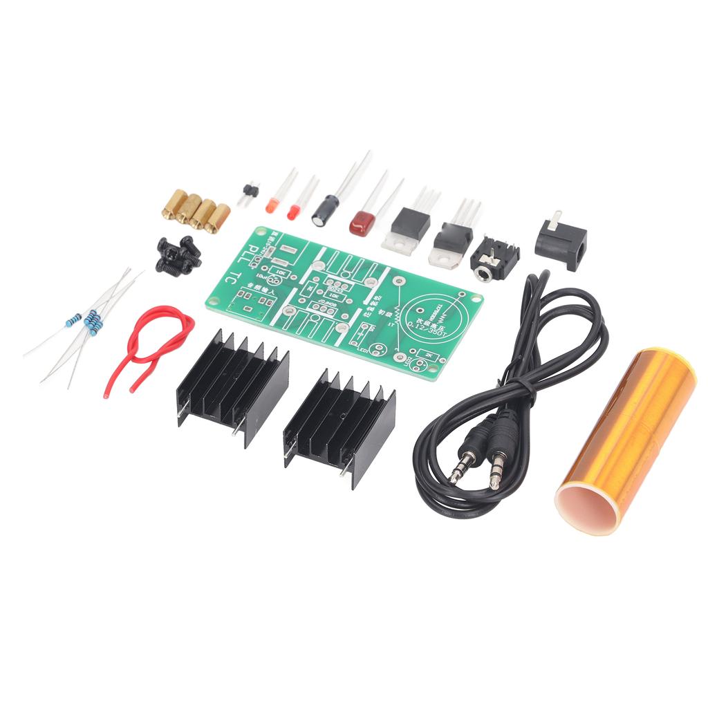 Mini Music Coil Kit Wireless Transmission Plasma Horn Speaker DIY Science Learning Soldering Project Kit for Teens Kids