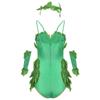 Female green forest onesie stage dress, tree demon costume, wizard of oz costume, halloween costume