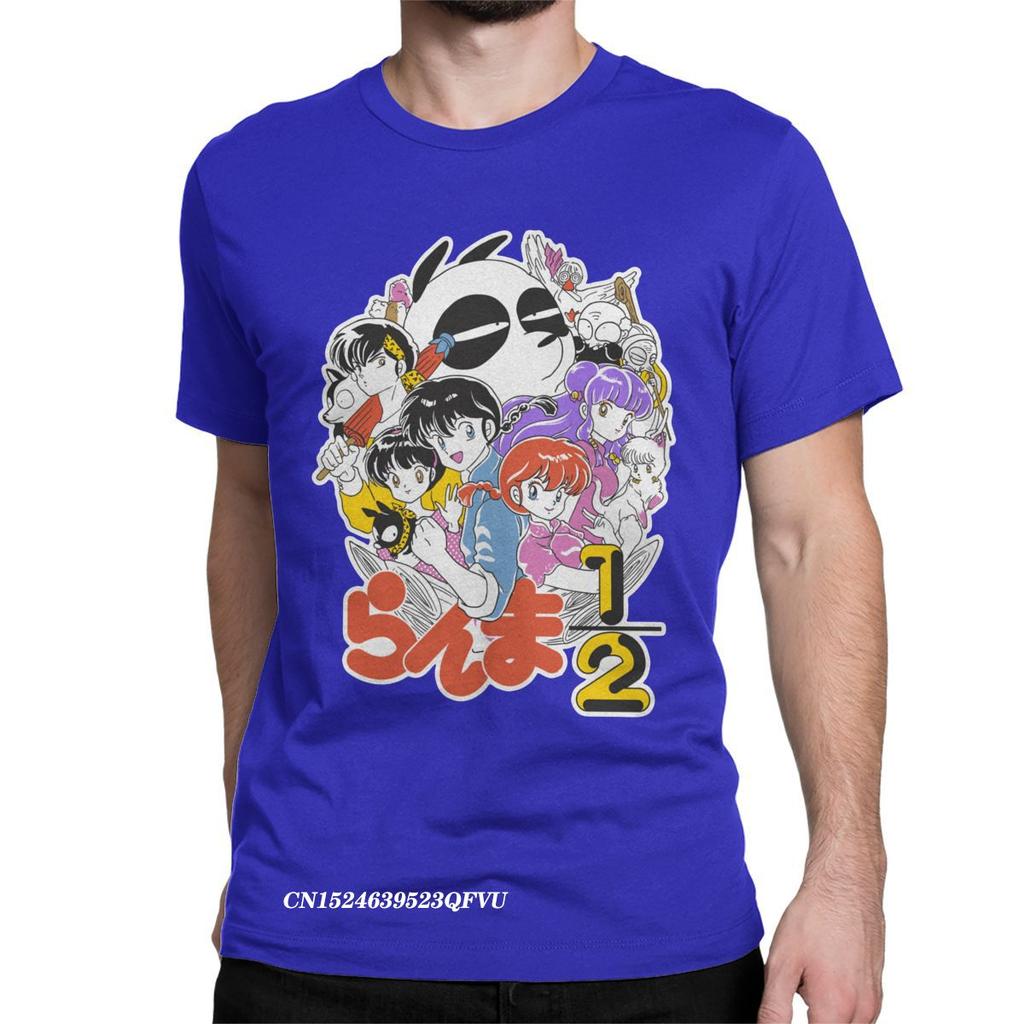 Awesome Ranma 1/2 Anime Changing Warrior T-Shirts Men Round Collar Pure Cotton Tshirt Harajuku Tees Adult Tops