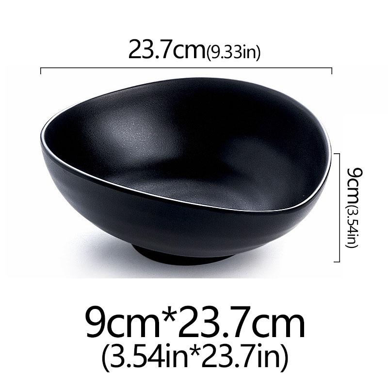 Frosted Melamine Ramen Bowl Imitation Porcelain Large Noodle High Temperature Resistance Bowl Salad Soup Bowl Fast FoodTableware