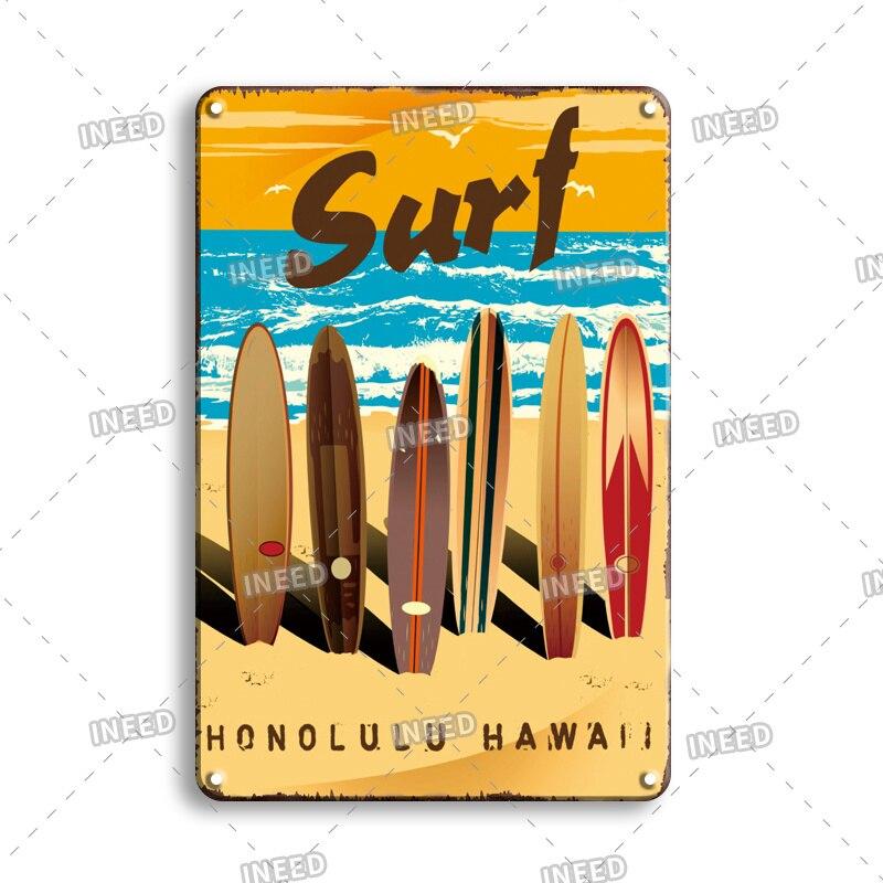 INEED Decor Vintage City Landscape Metal Tin Sign  New York London Italy  Retro Poster Travel Scenery Wall Art Stickers  Perf