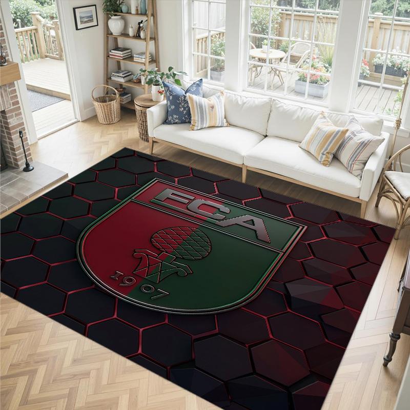 FC Augsburg FC Design Crystal Velvet Carpet Cozy Non?Slip Printed Rug For Bedroom Living Room Entrance