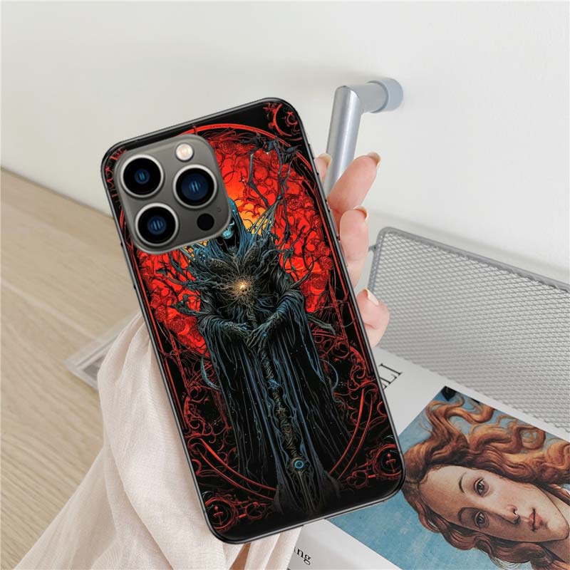 Grim Reaper Skull Skeleton Phone Case For Iphone 17 Air 16 15 Pro Max 14 Plus 16E Coque 13 Pro 12 Mini 11 Clear Cover Silicone C