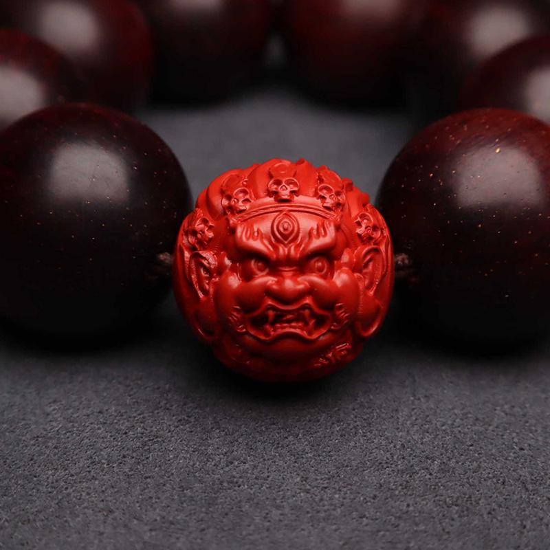 Lingxi Cinnabar Beads: High-Content Red Raw Ore Beads for DIY Bracelets