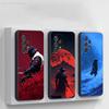 Japanisches Bushido Samurai Handyhülle für Samsung S 25,24,23,22,30,21,10,9,Ultra,Plus,Lite,FE,4,5G Schwarze Weiche Hülle