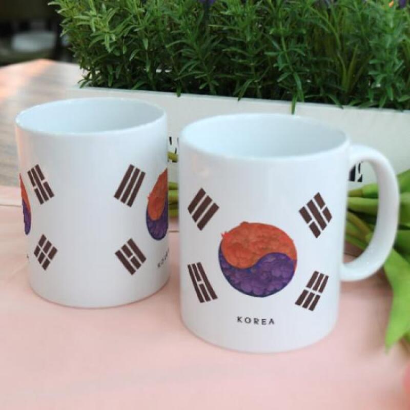 tj236-Design Mug 2p-Rose of Sharon and Taegeukgi