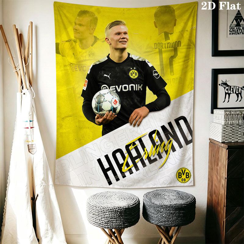 Erling Braut Haaland Wall Hanging Printed Fabric Blanket Decorative Tapestries for Bedroom Living Room Home Decor