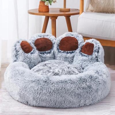 Cuccia calda Cuccia per animali domestici a forma di zampa Cuccia per cani di piccola taglia Cuccia per orsacchiotti 5-15 kg Cuccia per gatti rimovibile e lavabile