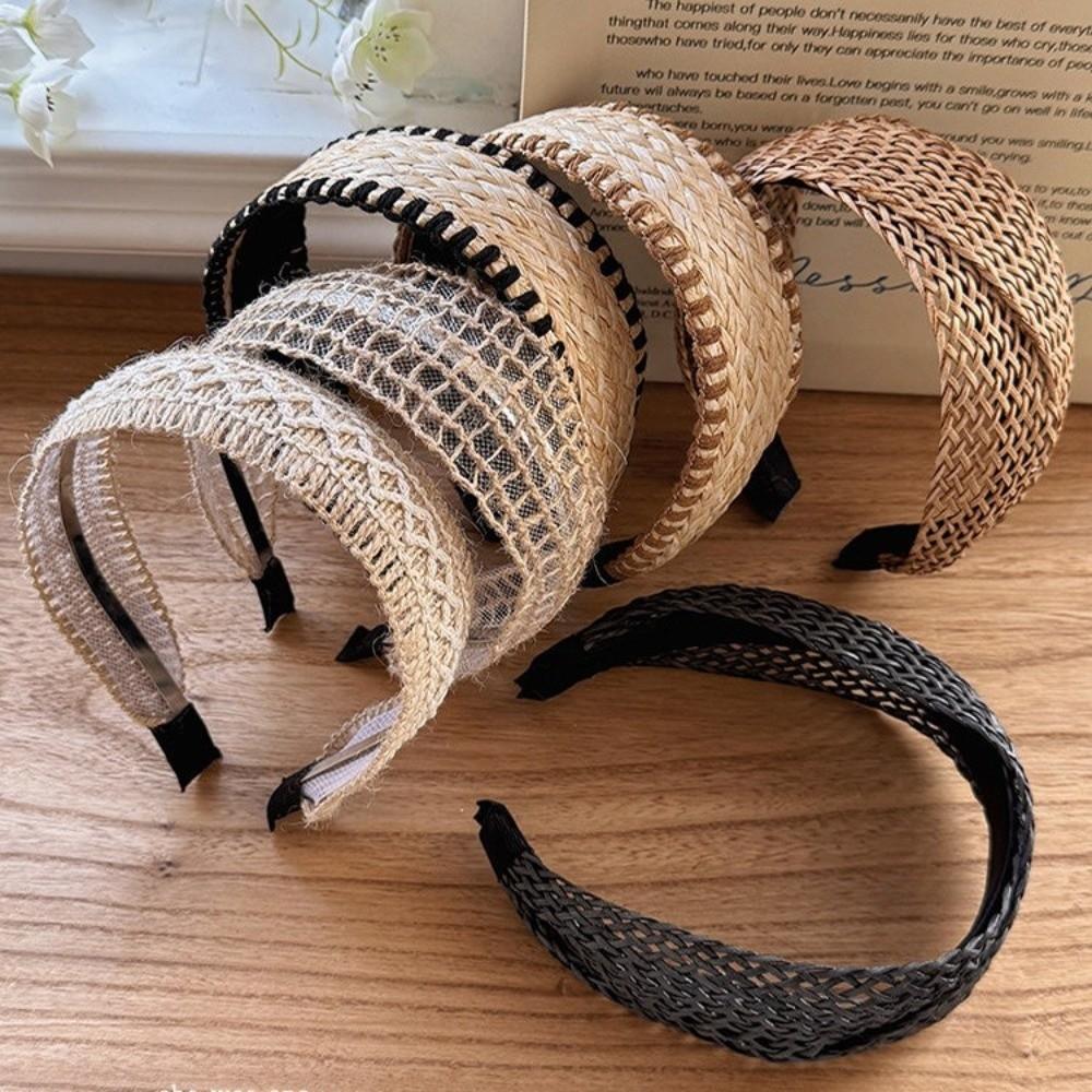 Elegant Wide Brim Hair Hoop Bohemian Style Hair Band High Quality Cross Knotted Headband for Women