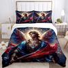 3pcs Anime Angel Wing Comforter Set with One Quilt Cover and Two Pillowcases (No Core) - Festive Gift for Bedroom Decor, Polyester Fabric, Anime Carto