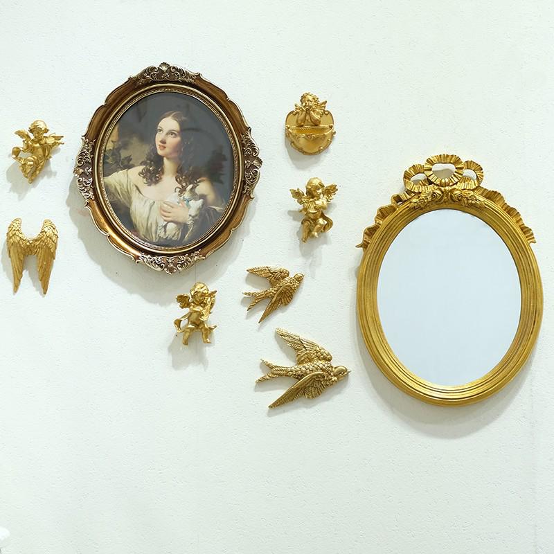 BEPAN European light luxury resin gold little angel wall decoration Swallow nail free wall decoration wall hanging