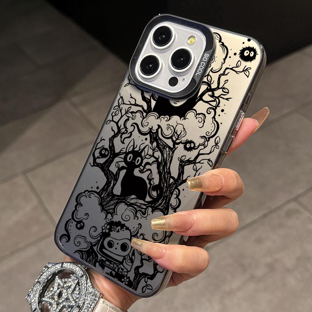 

No Faces Cartoon Men Phone Case for iPhone 17 Air 16 16e 15 14 Plus 13 12 11 Pro Max X Xs XR 8 Colorful Silver Hard Cover iPhone 8 Plus