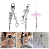 Delicate Phone Charm Keychain Bag Dangler Cute Bowknot Heart Phone Dangler Decoration for Fashionable Individuals