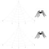 Halloween Spider Decoration with Nets 2 Pcs Black and White