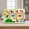 Wooden Board Magnetic Color Sorting Maze Magnetic Beads Montessori Wooden Puzzle  For Boys Girls