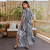 European-American Cotton Tie-Dye Beach Dress: Loose Robe & Bikini Cover-Up