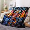 Colorful Dragons  Print Flannel Blanket, High quality Comfortable for All Seasons, Home Decor, Warmth and Comfort