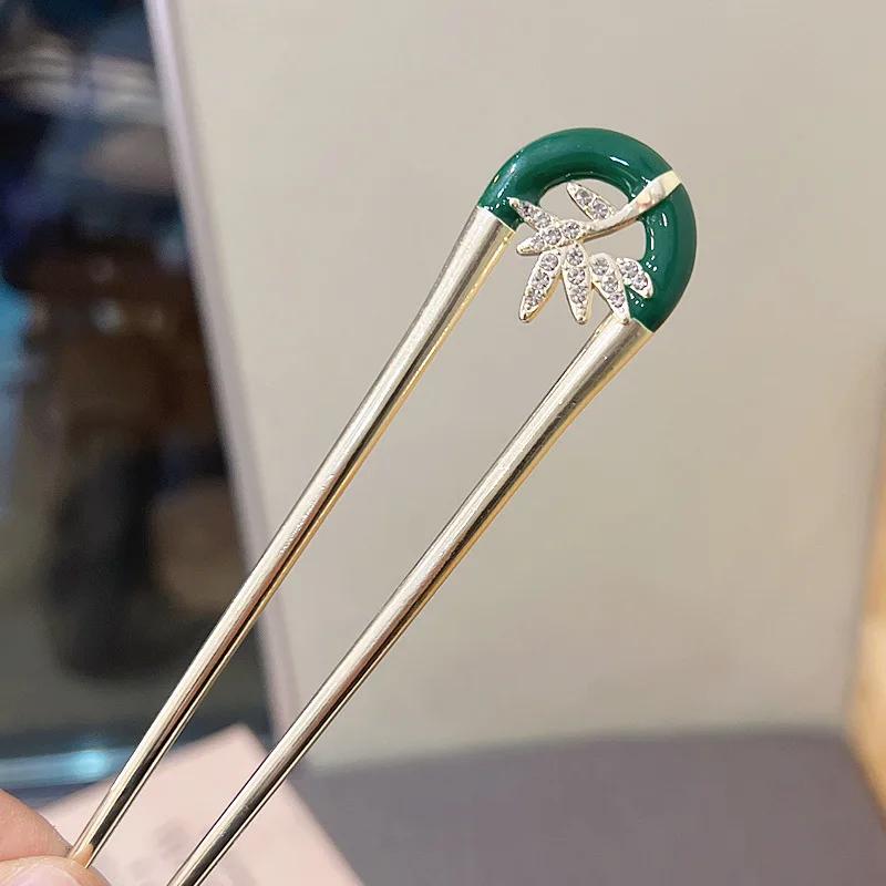 New Retro Temperament Pearl U-shaped Hairpin Pill Head Plate Hair Ware Hairpin Hairpin Headwear
