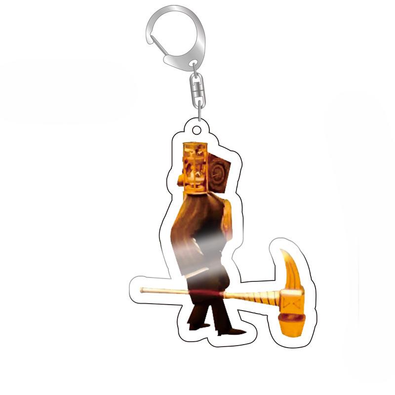 Skibidi Toilet Cameraman Speakerman Acrylic Products Keychain Funny Jewelry Friends Fans Gift Bag Charms Souvenir Accessorie