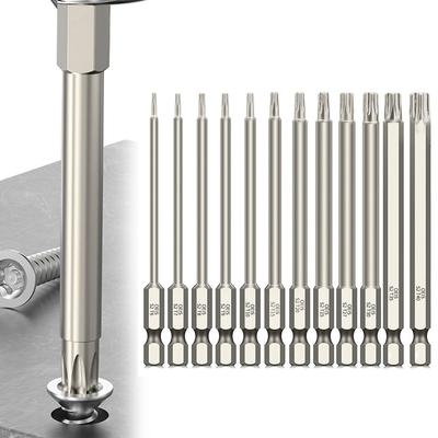 Professionelles Torx Schraubendreher Bit Set 100mm Länge T40 mit magnetischem Sechskantschaft