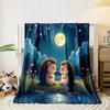 Hedgehogs In Moonlit Love Print Blanket Soft and Cozy Perfect for the Living Room Bed Sofa or a Nap,gift
