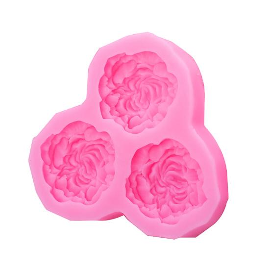 

Форма для помадки, 3 полости, антидеформированная, многофункциональная розовый