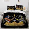 Egyptian Mythology Pharaoh Hieroglyphics Comfortable Duvet Cover Pillowcase Bedding Set Children Bedroom Decoration Home Textile