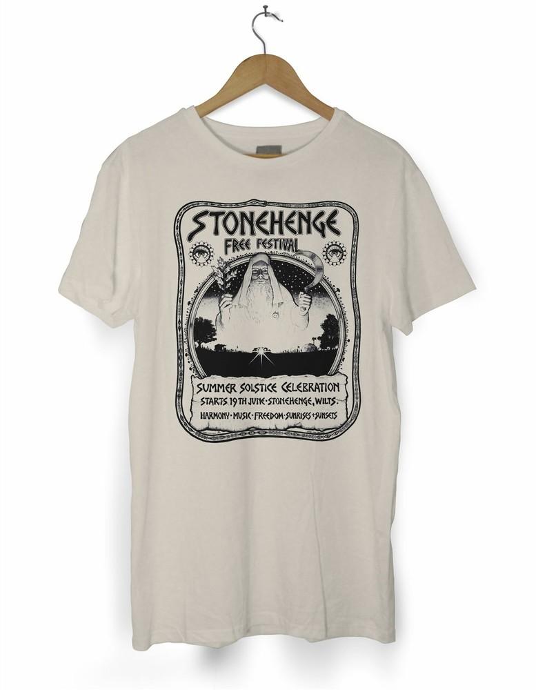 Stonehenge Free Festival Men s T Shirt - Druid Hawkwind Hippie Gong Unisex T-Shirt XXL