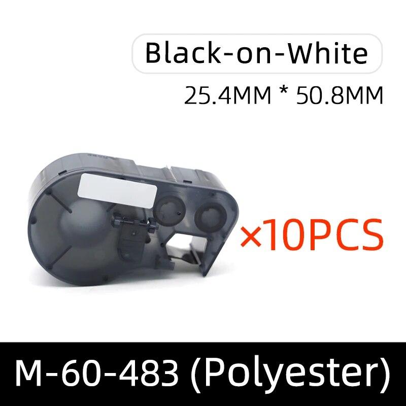 Fita de etiquetas compatível M-47-483/422 M-49-422 M-60-483 BMP-41 BMP-51 BMP-53-PC-Linked Printer Ribbon Fita de etiquetas de poliéster 25,4