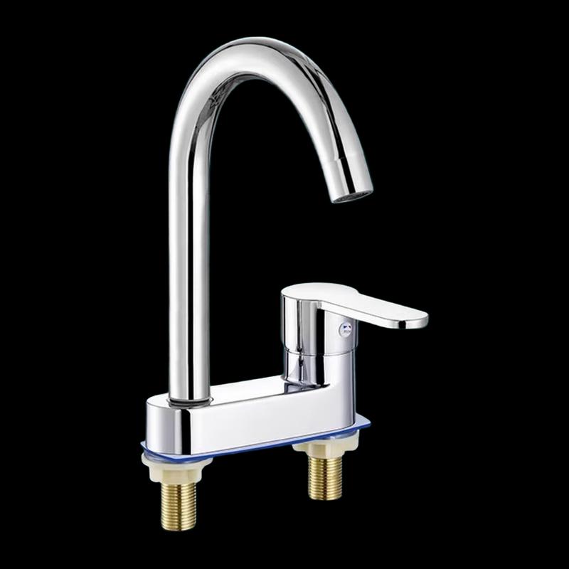 

L-Shaped Dual Handle Hot & Cold Basin Faucet