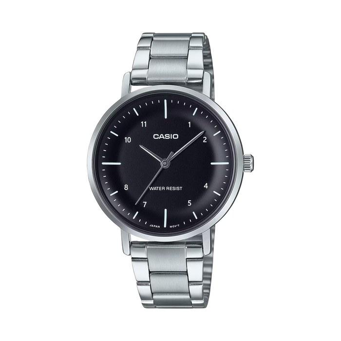Casio LTP-VT03D-1B Women s Analog Quartz Watch, Black Metal Band