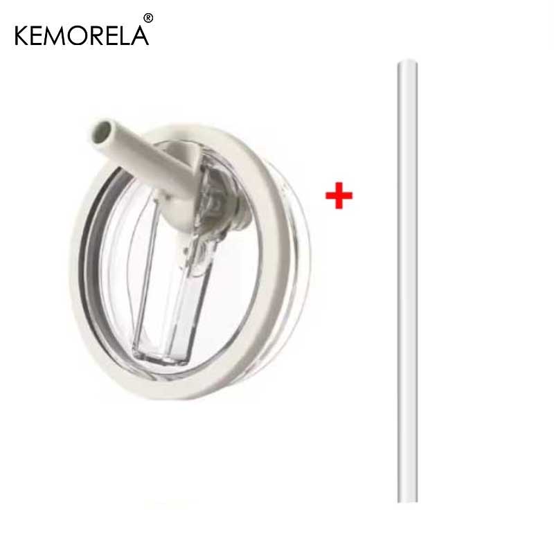 40oz Flip Straw Leak Proof Lid for 2.0 Tumbler Lid Replacement for Car Cup Accessories Straw Cover Cleaning Brush with Straw